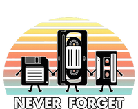 Never Forget Media Floppy Disk Vhs Casette Audio Tape Women's Crop Top Tee