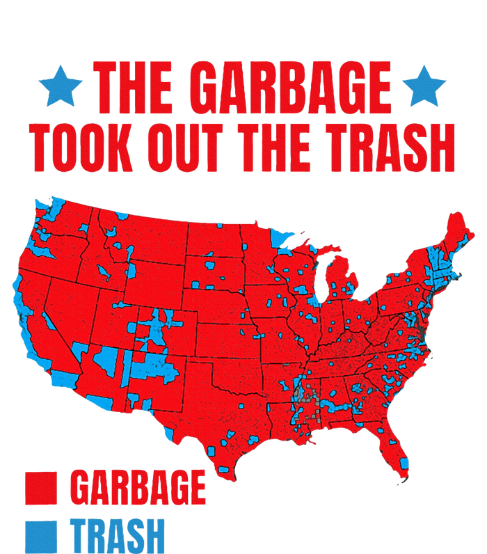 Electoral Map 2024 The Garbage Took Out The Trash Trump 312 Tie-Dye Long Sleeve Shirt