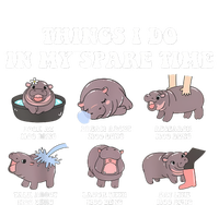 Funny Cute Hippo Moo Deng Things I Do In My Spare Time Meme Baby Bodysuit