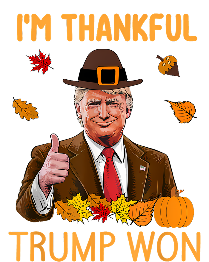 IM Thankful Trump Won Thanksgiving Turkey Fall Kids T-Shirt