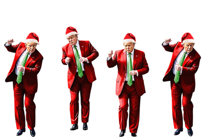 Dancing Donald Trump Santa Christmas Dance Hoodie