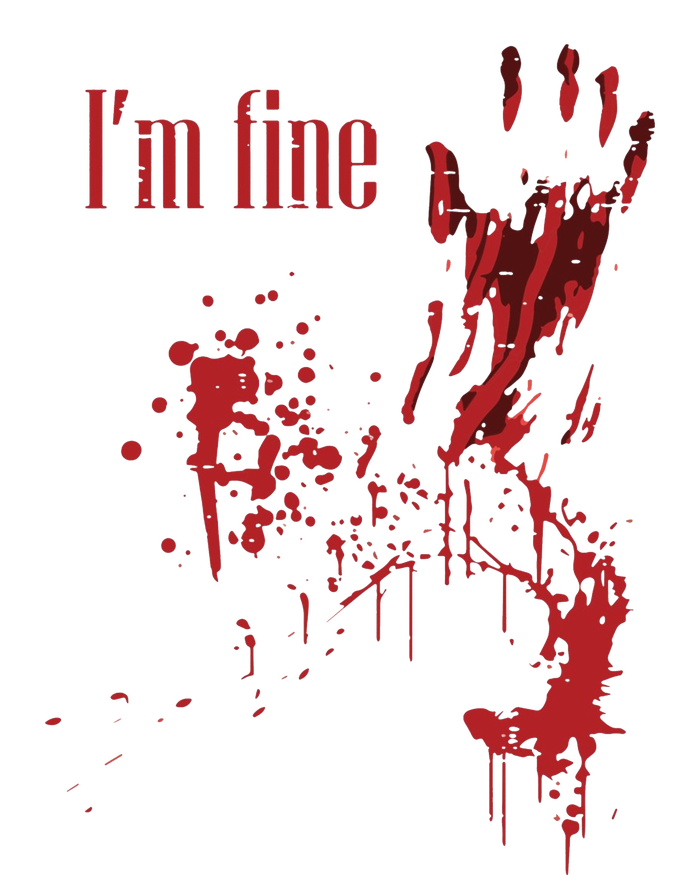 IM Fine Bloody Halloween V-Neck T-Shirt