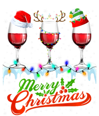 Wine Glass Xmas Christmas Wine Santa Hat Elf Reindeer Lights Sweatshirt Cinch Pack Bag