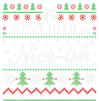 IVe Been Nice Ish Funny Nice Naughty Christmas Ugly Sweater Sweatshirt Women's Crop Top Tee