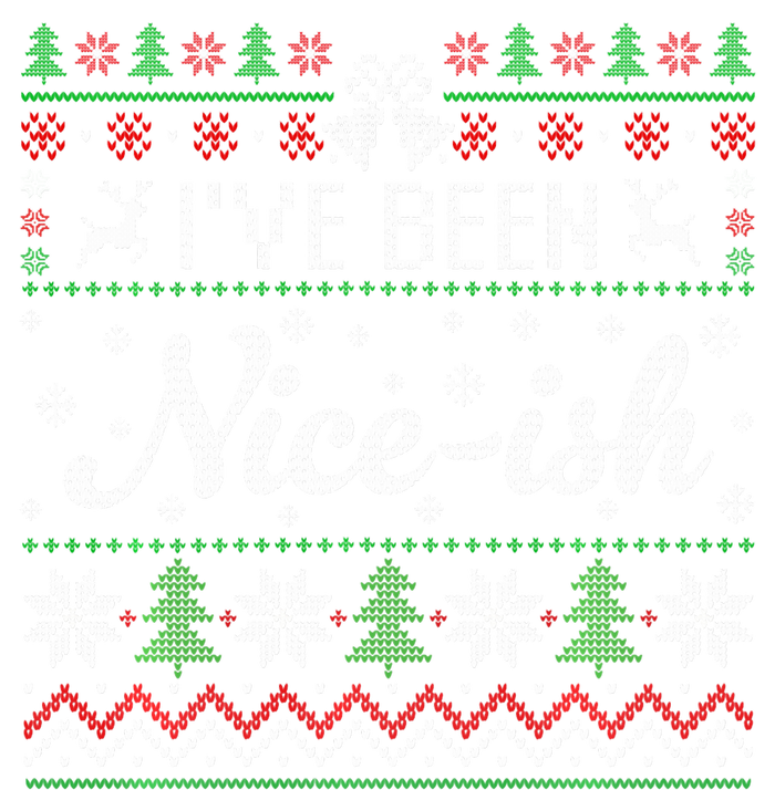 IVe Been Nice Ish Funny Nice Naughty Christmas Ugly Sweater Sweatshirt Women's Crop Top Tee