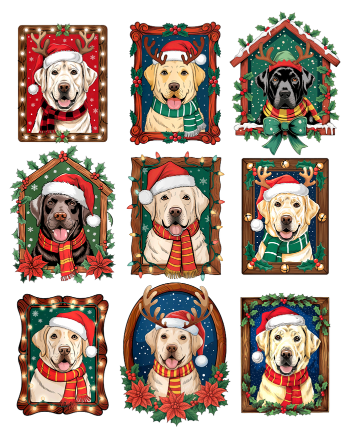 Labrador Retriever Vintage Christmas Pajama Funny Dog Lovers Button