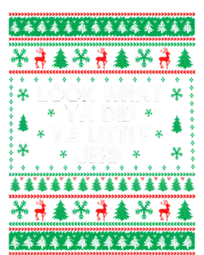 Look What Ya Did Ya Little Jerk Ugly Christmas Women's Racerback Tank