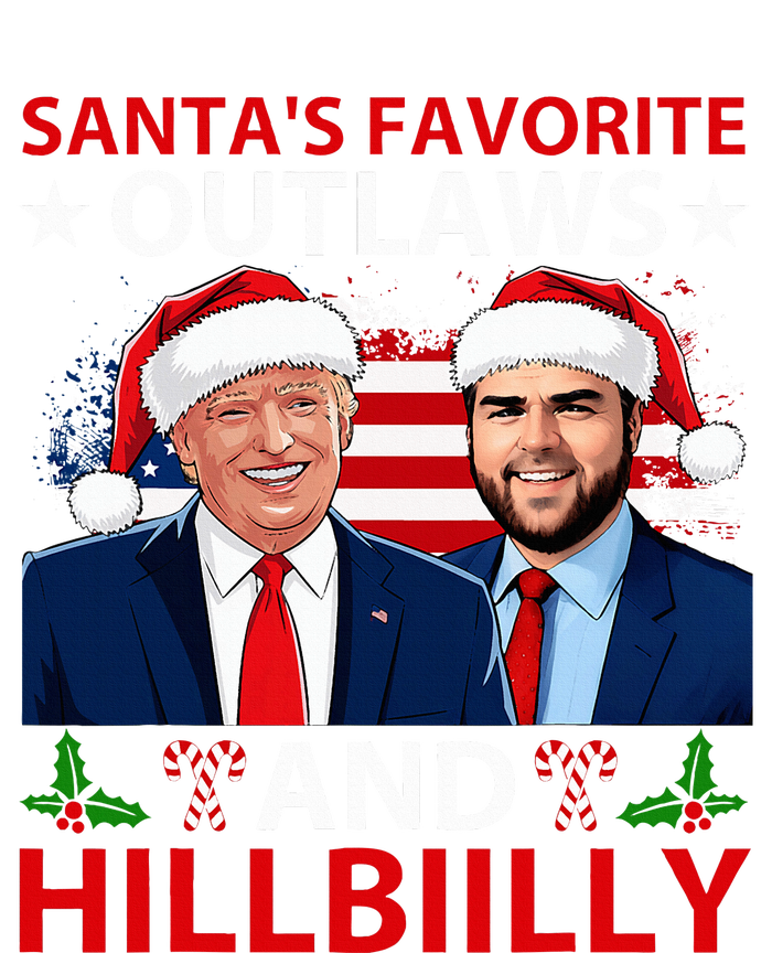 Santa’S Favorite Outlaws & Hillbiilly Trump Vance Christmas Sweatshirt