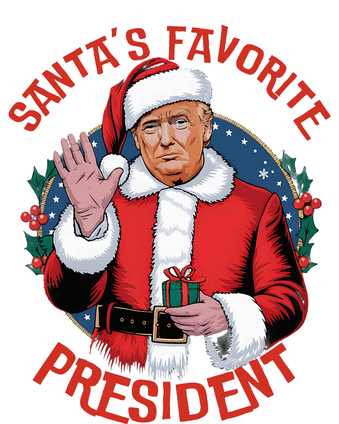 SantaS Favorite President Trump Christmas Pajama Holiday T-Shirt