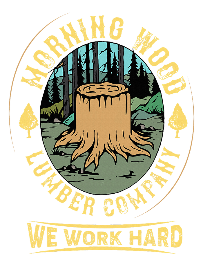 Morning W.O.O.D Lumber Company Funny Camping Carpenter Women's Tri-Blend 3/4-Sleeve Raglan Shirt