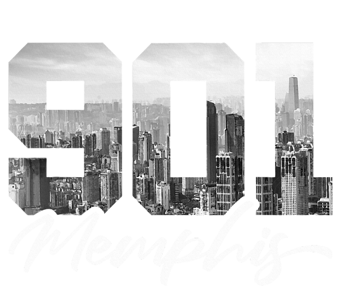 901 Memphis Area Code Tennessee Memphis City Skyline Full Zip Hoodie