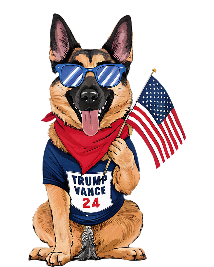 German Shepherd Even My Dog Wants Trump Vance 2024 T-Shirt