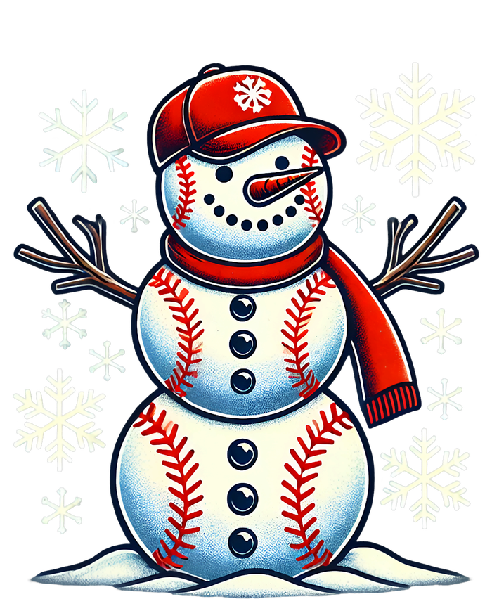 Christmas Baseball Snowman Baseball Christmas Bumper Sticker