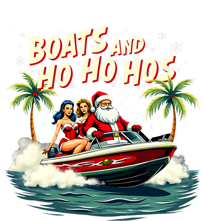 Christmas Funny Santa Boats And Ho Ho Hos Bumper Sticker