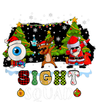 Christmas Sight Squad Santa Reindeer Dabbing Optometrist Women's Knotted Racerback Tank