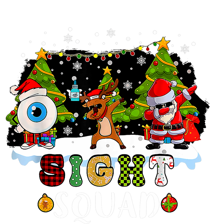 Christmas Sight Squad Santa Reindeer Dabbing Optometrist Women's Knotted Racerback Tank