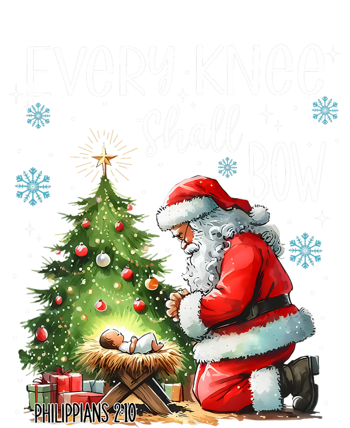 Every Knee Shall Bow Santa Christmas Nativity Scene Xmas Tall Hoodie