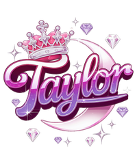 Girl Retro Taylor First Name Personalized Groovy 80S T-Shirt