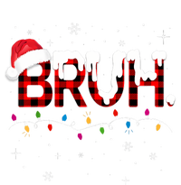 Bruh Funny Christmas Plaid Teens Xmas Pajamas Kids Hoodie