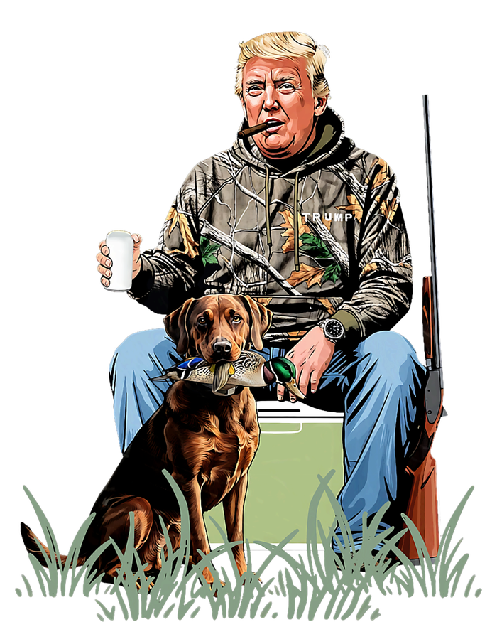 Hunting Trump Camouflage Funny Duck Hunting Season Maga T-Shirt