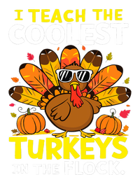 I Teach The Coolest Turkeys The Flock Thanksgiving Teacher Womens CVC Long Sleeve Shirt