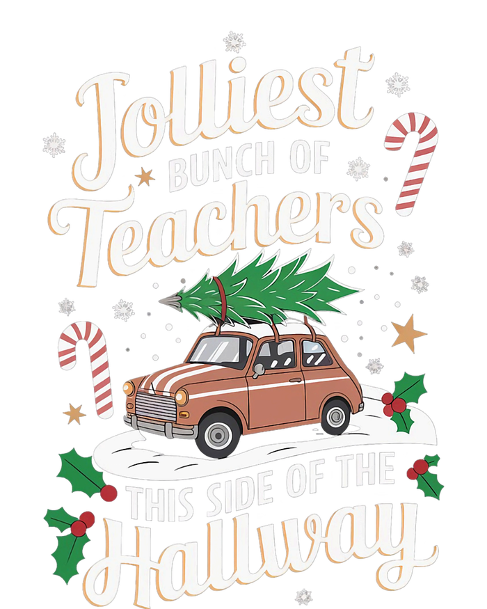 Jolliest Bunch Of Teachers This Side Of The Hallway Xmas Flexfit Unipanel Trucker Cap