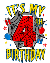 Its My 4th Birthday Spider Theme Party Turning 4yr Drawstring Bag