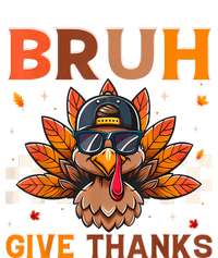 Funny Turkey Bruh Meme Thanksgiving Large Microfiber Waffle Golf Towel