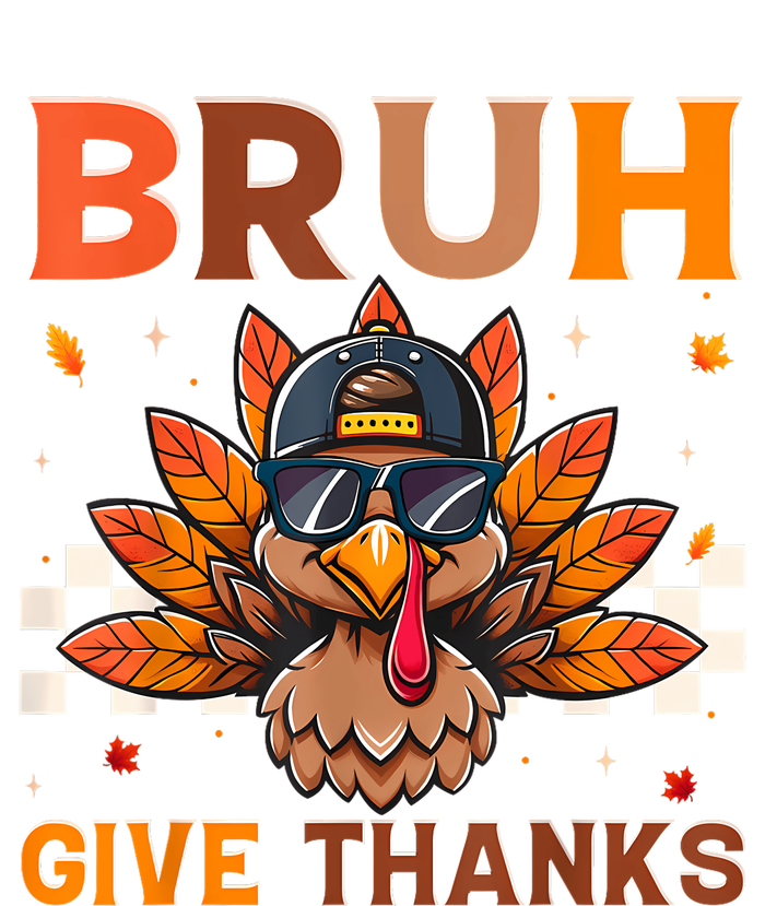 Funny Turkey Bruh Meme Thanksgiving Large Microfiber Waffle Golf Towel