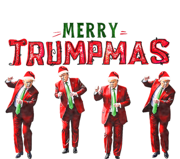 Funny Trump Dance Santa Claus Merry Trumpmas Christmas Flat Bill Trucker Hat