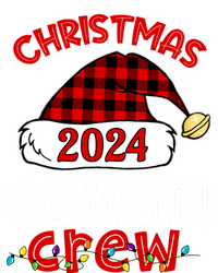 Christmas 2024 Cousin Crew Xmas Lights Santa Hat Pajamas Women's Flannel Pajama Set