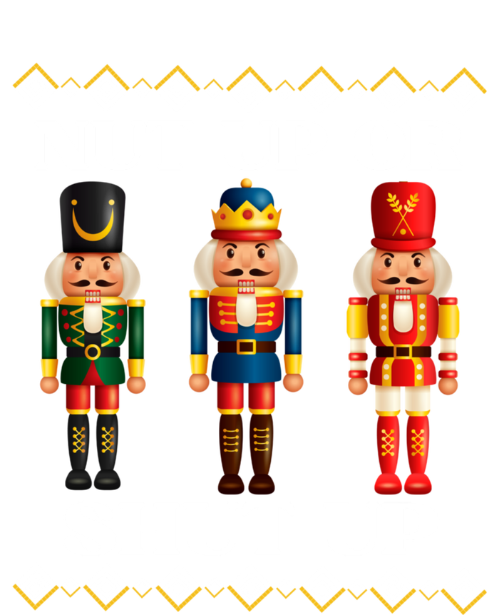 Nut Up Or Shut Up Funny & Tacky Embellished Nutcracker Xmas T-Shirt