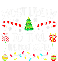 Most Likely To Take The Most Selfies Christmas Tree Xmas Insulated Varsity Jacket