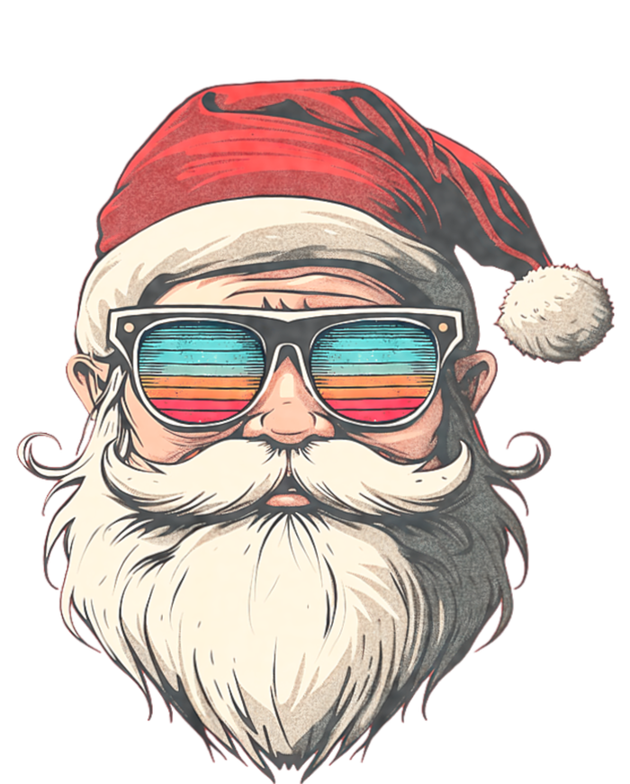 Santa Face Retro Sunglasses Christmas Xmas Tall Long Sleeve T-Shirt