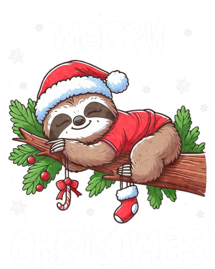 Merry Christmas Sloth Lazy Funny Christmas Sloth Lover Xmas T-Shirt