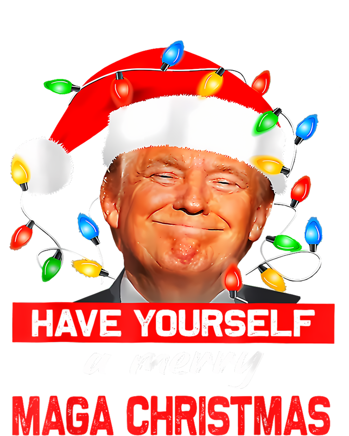 Funny Santa Trump Have Yourself A Merry Maga Christmas Xmas T-Shirt