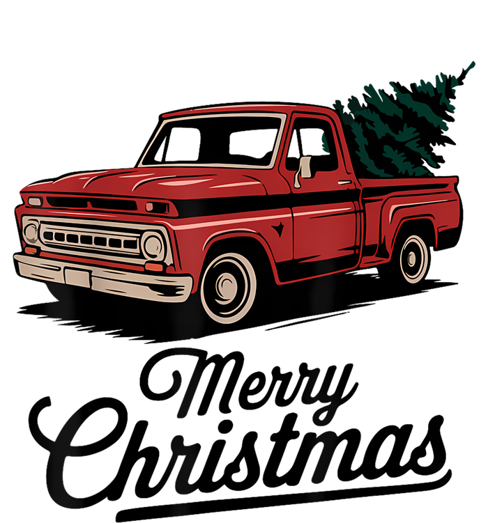 Red Pickup Truck Christmas Tree Vintage Christmas Premium Pullover Hoodie