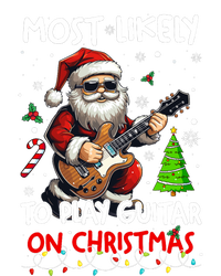 Most Likely To Play Guitar With Santa Matching Christmas High Crown Mesh Back Trucker Hat