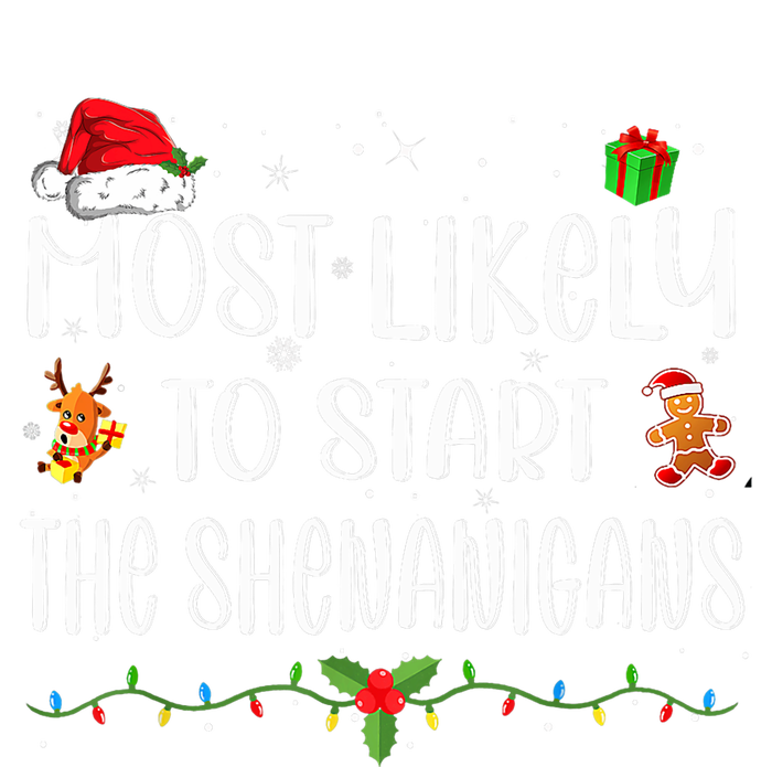 Most Likely To Start The Shenanigans Funny Family Christmas Coaster