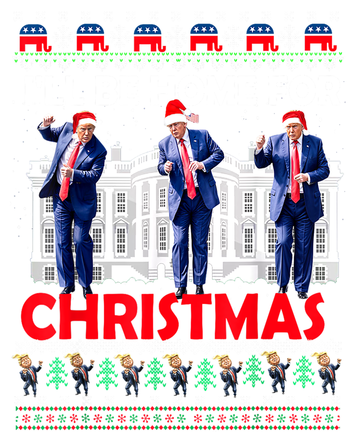 Santa Xmas Pajamas Funny Trump Ill Be Home For Christmas Gift T-Shirt