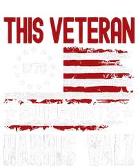 This Veteran Supports Harris Walz 2024 American Flag Women's Flannel Pajama Set