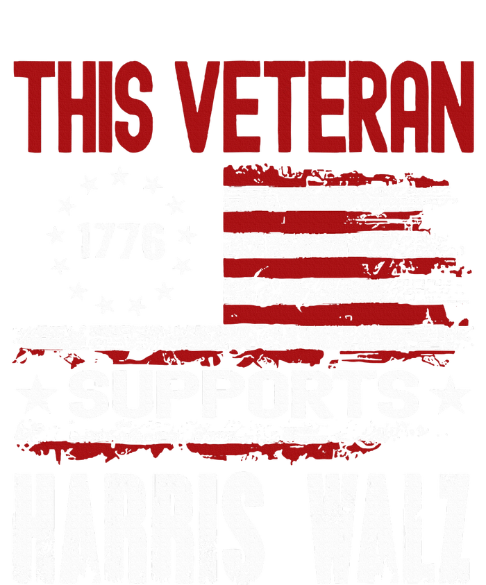 This Veteran Supports Harris Walz 2024 American Flag Women's Flannel Pajama Set