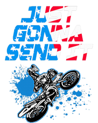 Just Gonna Send It Motocross Dirt Bike Women's Knotted Racerback Tank