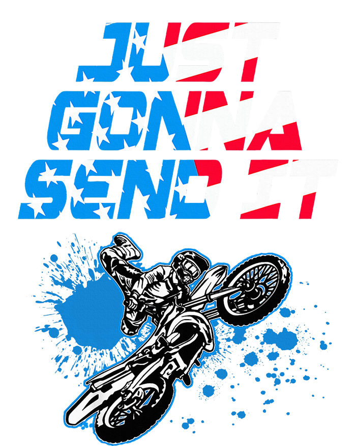 Just Gonna Send It Motocross Dirt Bike Women's Knotted Racerback Tank