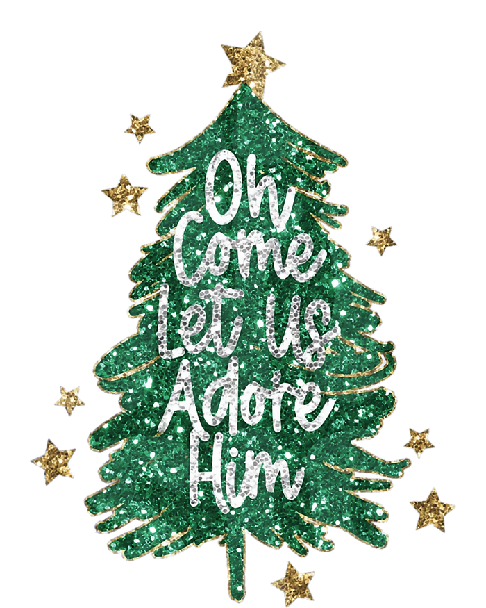 Oh Come Let Us Adore Him Christian Jesus Christmas Baby Long Sleeve Bodysuit