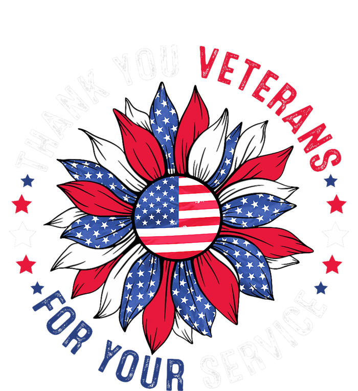 Thank You Veterans Sunflower Military Veterans Day Tribute PosiCharge RacerMesh Polo