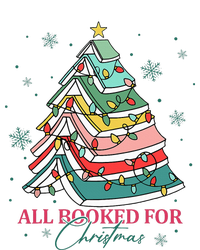 Christmas Book Tree Retro All Booked For Christmas Womens Funnel Neck Pullover Hood