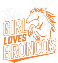 This Girl Loves The Broncos Fan Design For Women Striped Beanie with Solid Band