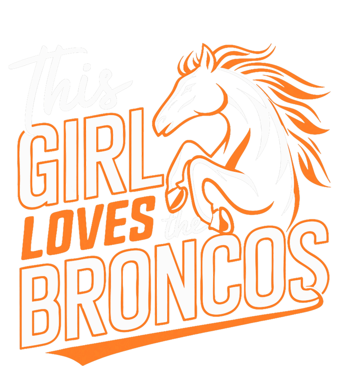 This Girl Loves The Broncos Fan Design For Women Striped Beanie with Solid Band