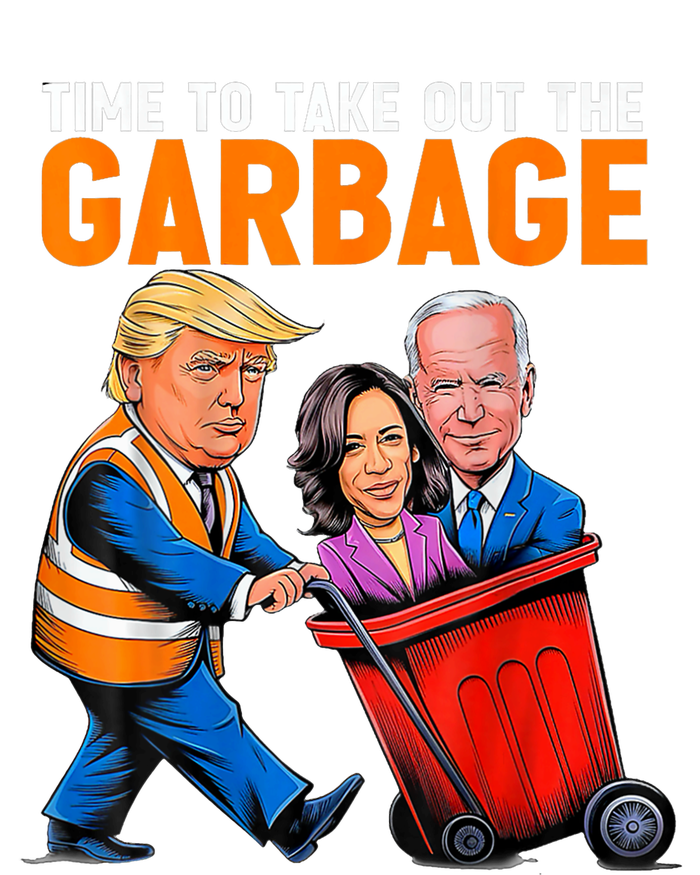 Trump 2024 Funny Time To Take Out Garbage Biden (On Back) T-Shirt